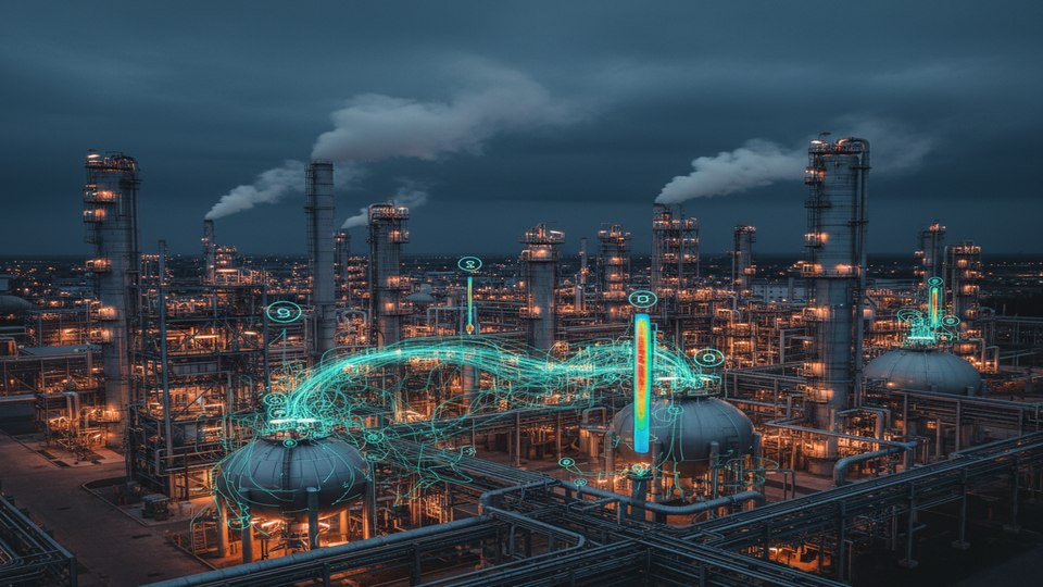 Industrial process plant with CFD overlay