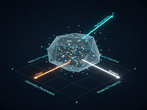 Multi-objective design space with Pareto directions