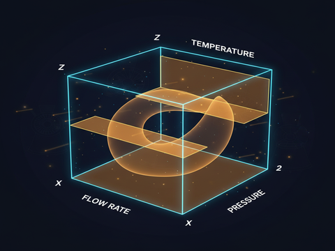 Energy system parameter space with operating constraints