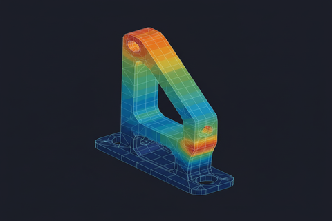 Finite element stress analysis of structural bracket