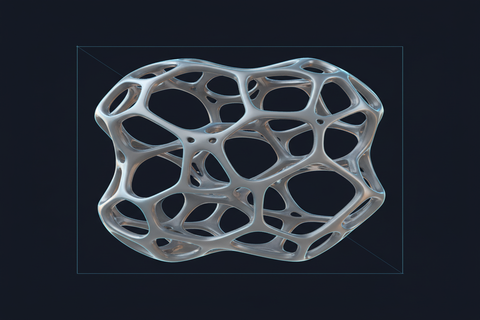 Topology optimization result with organic load-bearing structure